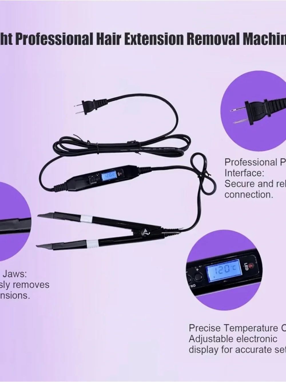 V-Light Hair Extension Tool Set — Purple - Picture 6 of 8